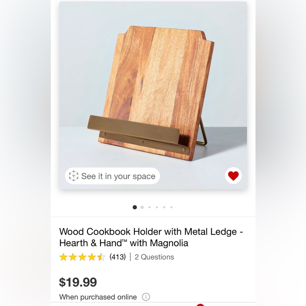 Hearth & Hand Cookbook Stand